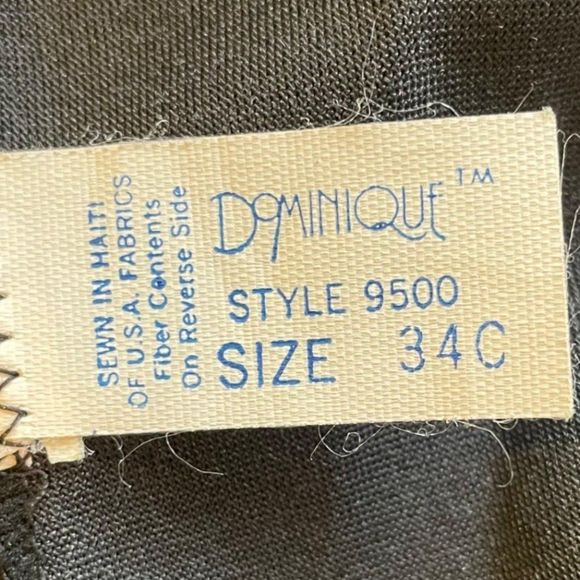 Vintage Dominique Black Unlined Wire Free Seamed Firm Control Body Briefer 34C - Picture 6 of 7